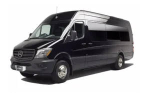 a black van with a white background