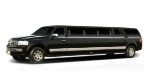 a black limousine with a white background